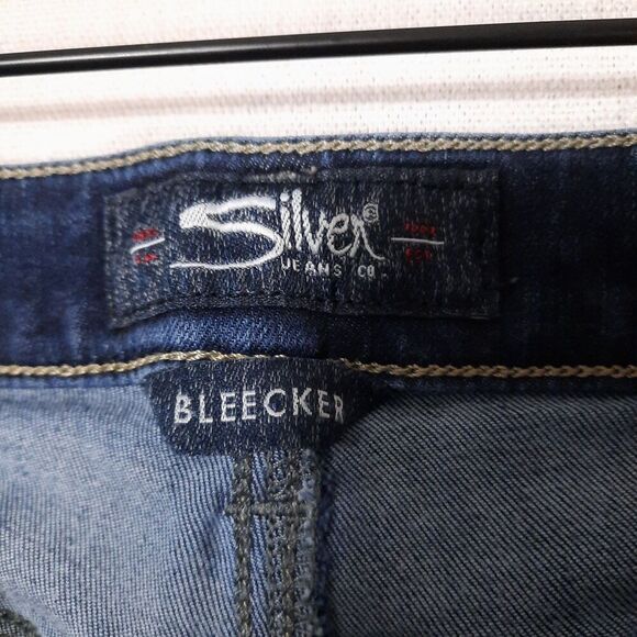 Silver Jeans Bleecker Skinny Jeans W33 x L29 Mid-Rise Dark Wash Stretch Denim - Picture 7 of 9